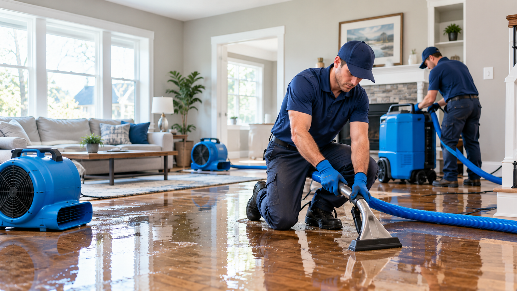 The Spokane WA Water Damage Pros team at work in Spokane